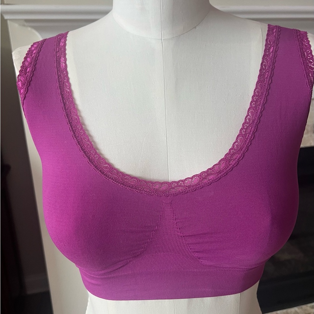 Rhonda Shear New without tag, purplish burgundy, Ahh Size 2X Shapewear Bra